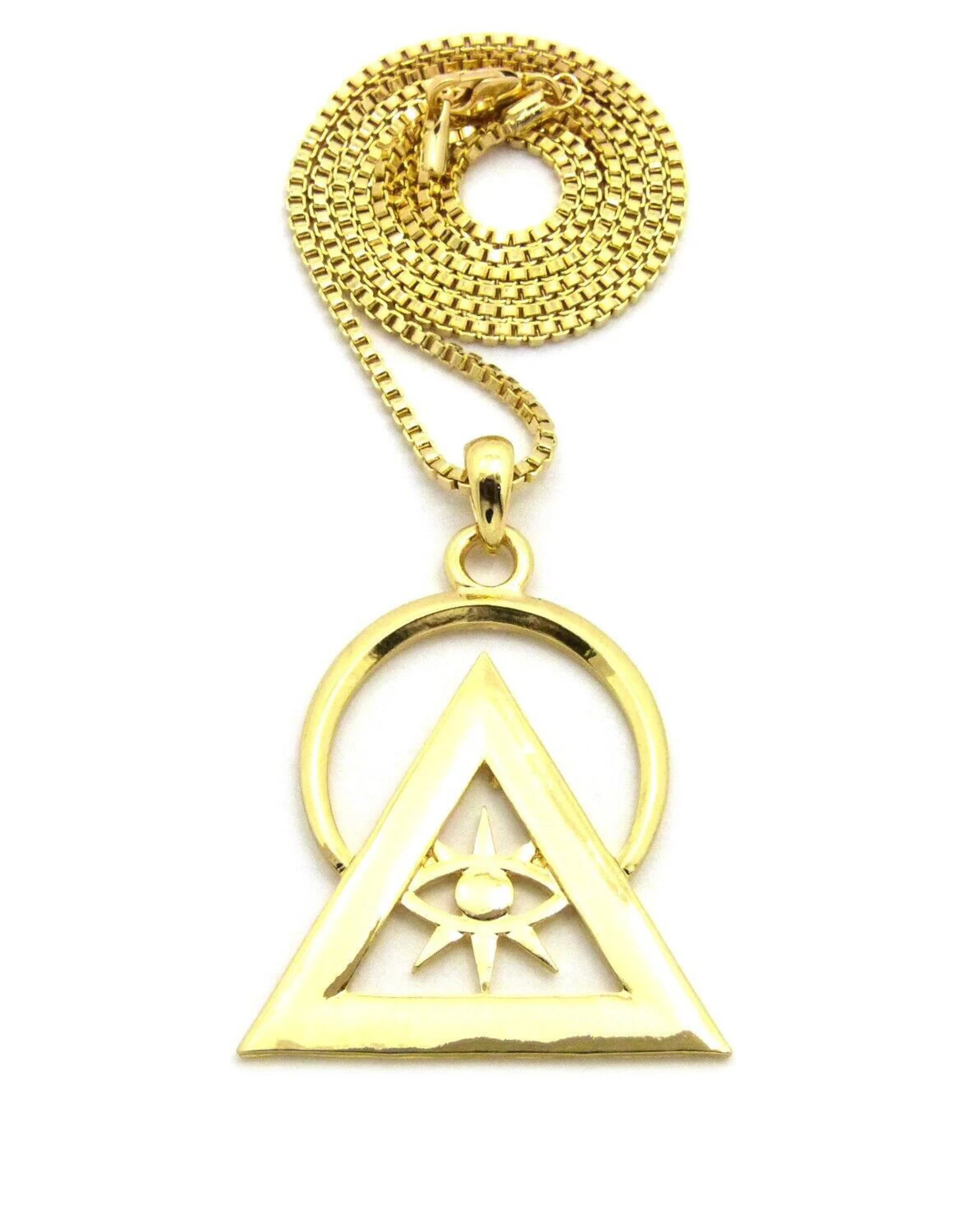 Buy Gold Plated Illuminati Necklace Online