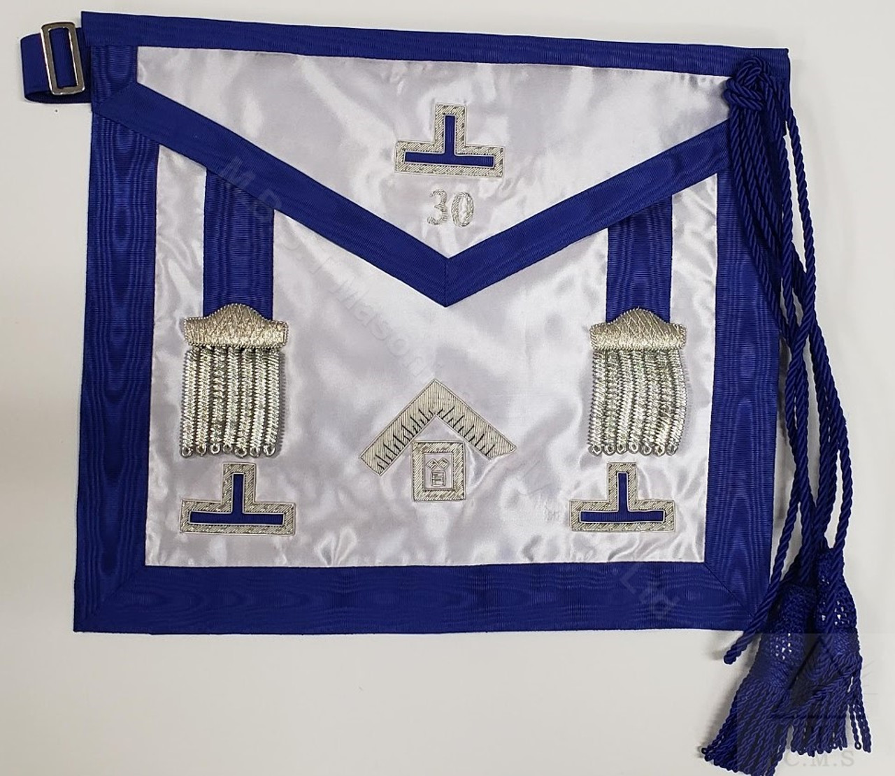 Officer Aprons Style 8Officers Apron Set made of Traditional White  leather