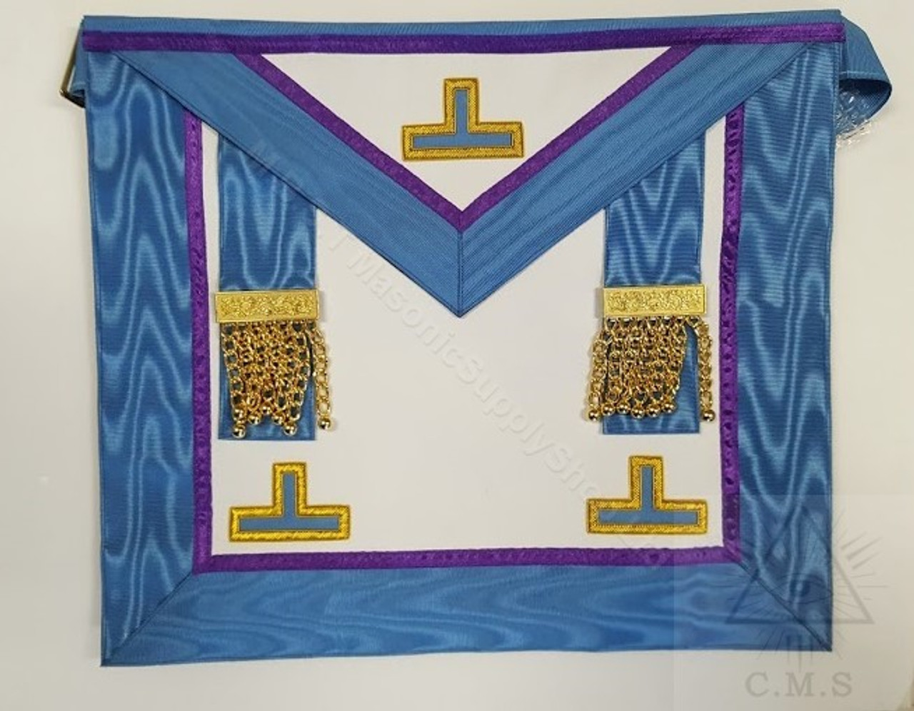 European Past Master Masons Apron Blue